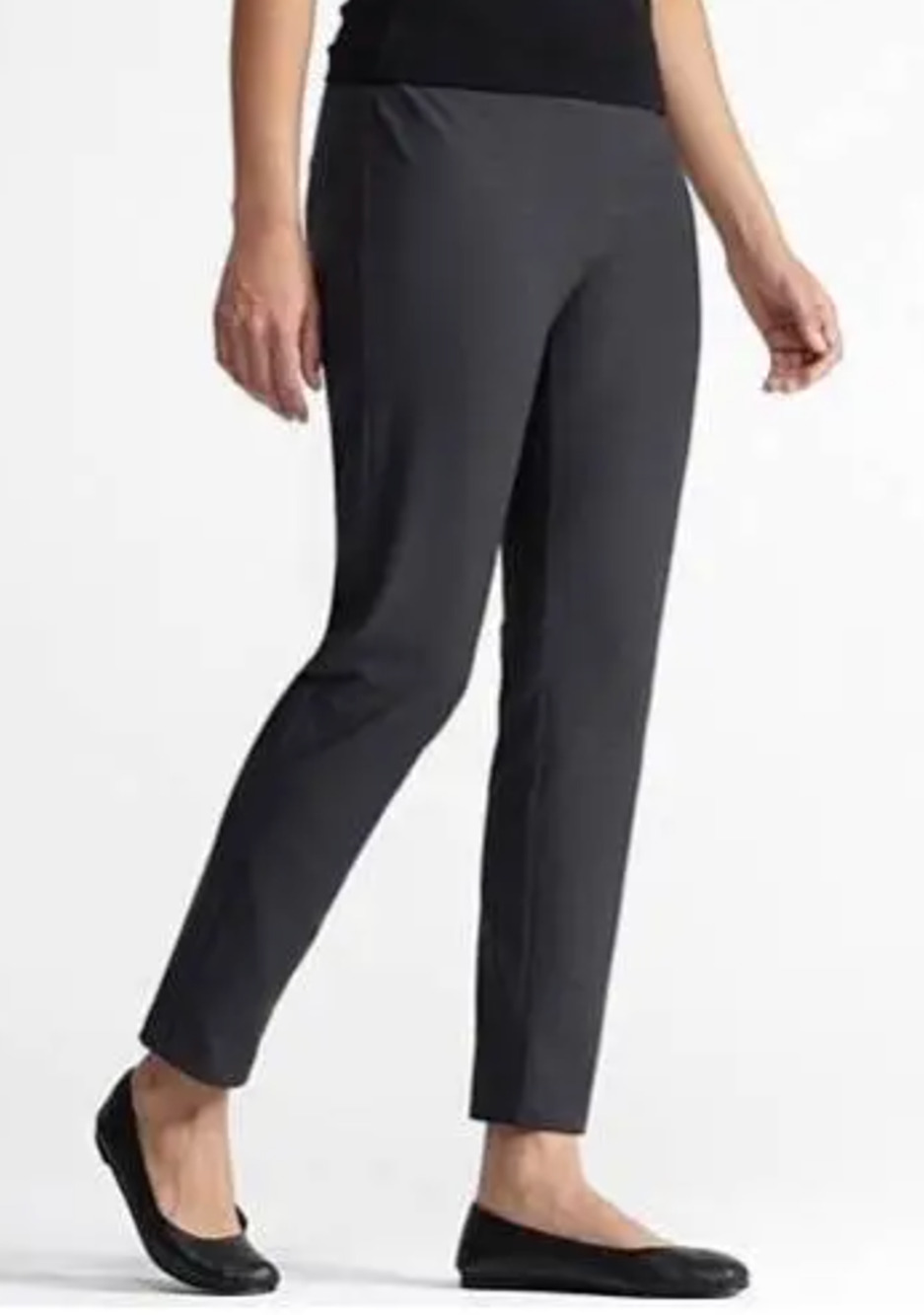 Eileen Fisher Washable Stretch Crepe Pants 3XL NWT Graphite Gray Straight Ankle